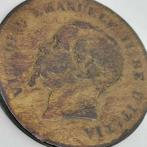 Italy 1861 Copper 5 centesimi