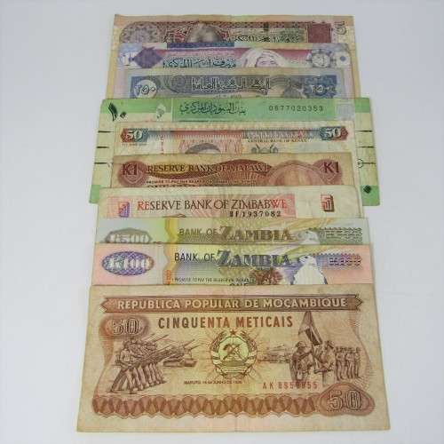 Lot of 10 bank notes from Africa