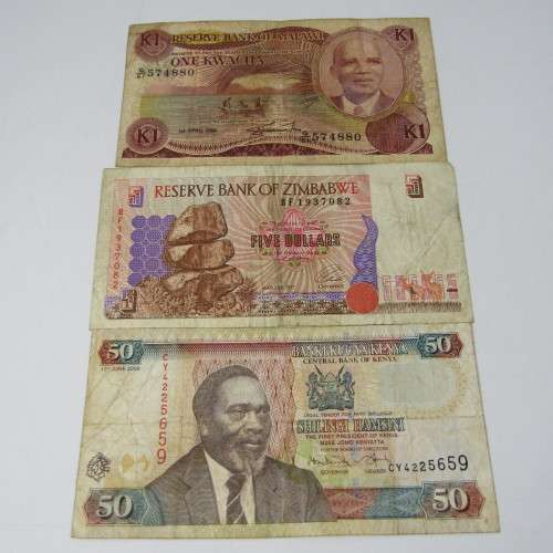 Lot of 10 bank notes from Africa