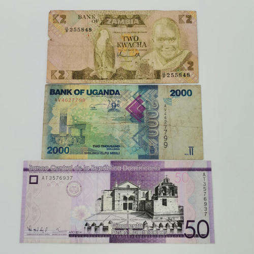 Lot of 10 old world banknotes