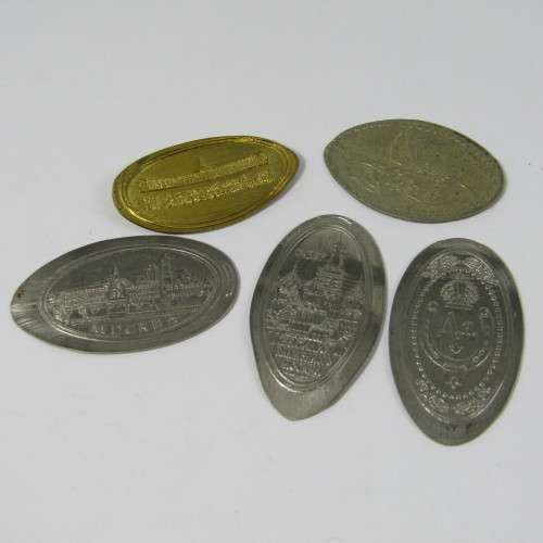 Lot of 13 Russian elongated coins