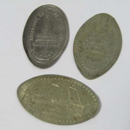 Lot of 13 Russian elongated coins