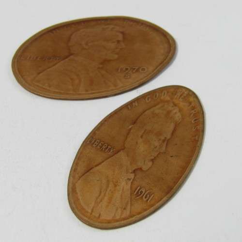 Lot of 8 elongated coins - various designs