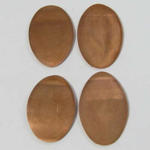 Lot of 4 elongated coins with fish