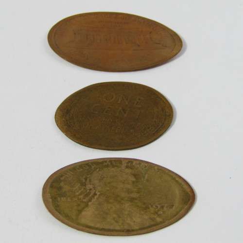 Lot of 3 elongated coins - Gary E Lewis, Key West Aquarium, Hawaii Law Enforcement
