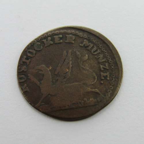 1815 German States AS ROSTOCKER MUNZE 3 Pfennig