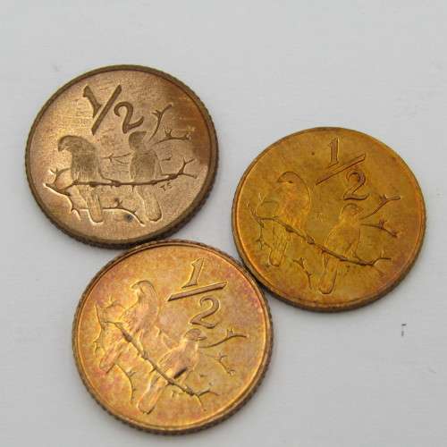 Full set South Africa half cents 1970 to 1983 - 14 coins