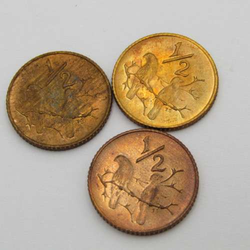 Full set South Africa half cents 1970 to 1983 - 14 coins