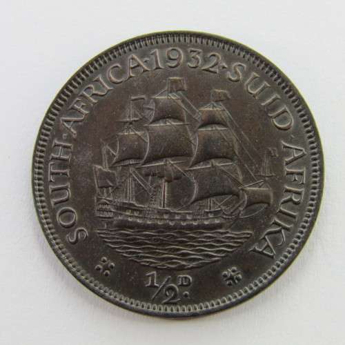 1932 SA Union half penny - EF+