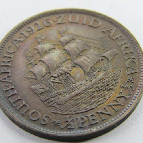 1926 SA Union half penny - AU+ - almost no wear