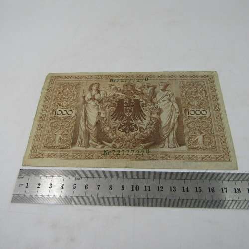 Germany Reichs bank note 1000 Mark - RADAR note no. 7277727