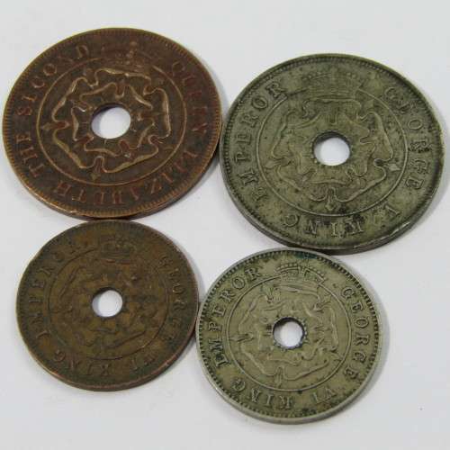 Lot of 14 Southern Rhodesia half pennies & pennies