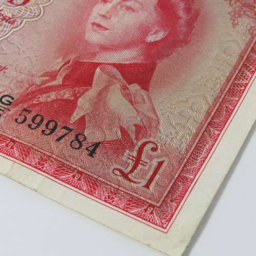 Rhodesia one pound banknote 21st September 1964 - Very Fine - with folds and creases