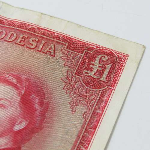 Rhodesia one pound banknote 21st September 1964 - Very Fine - with folds and creases
