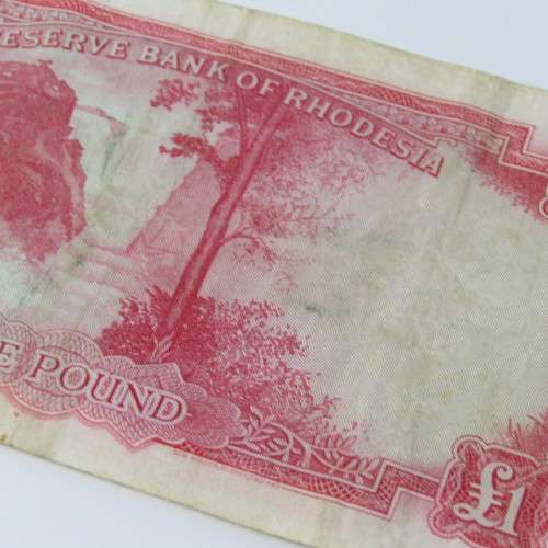 Rhodesia one pound banknote 21st September 1964 - Very Fine - with folds and creases