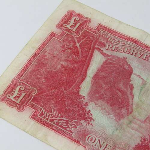 Rhodesia one pound banknote 21st September 1964 - Very Fine - with folds and creases