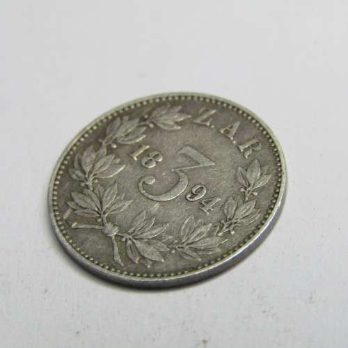 1894 Paul Kruger ZAR 3 pence VF - scarce