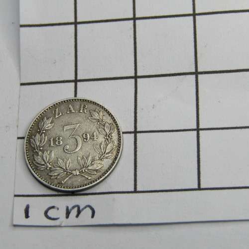 1894 Paul Kruger ZAR 3 pence VF - scarce