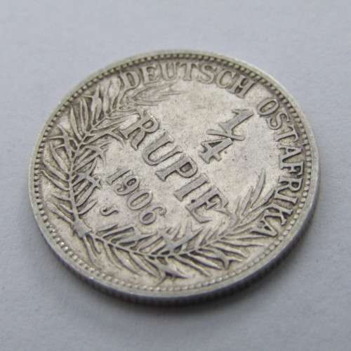 German East Africa 1906J quarter  rupie VF - The scarce one - mintage of 100000