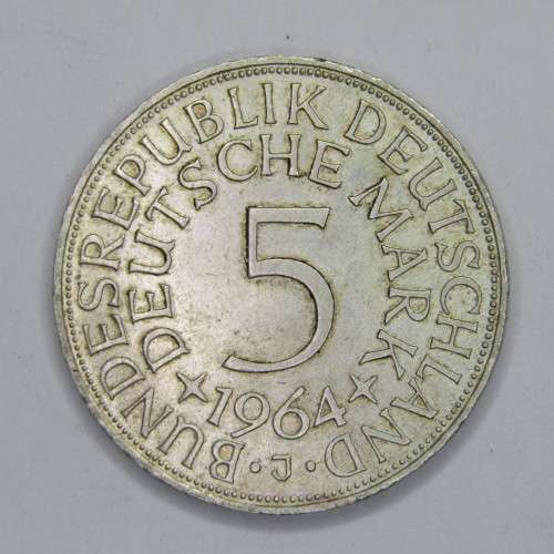 Germany 1964J 5 mark silver - XF