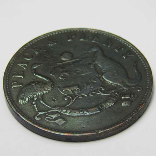 Australia 1858 Peace & Plenty Melbourne penny