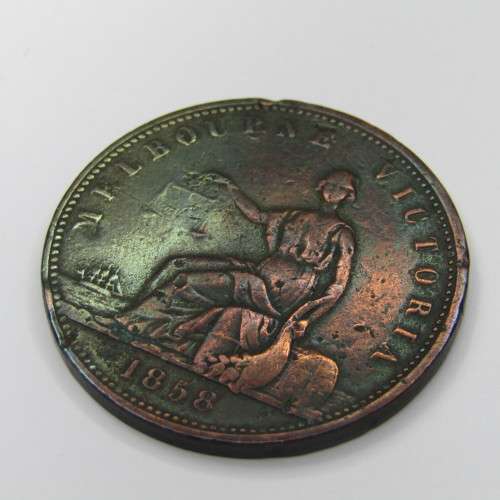 Australia 1858 Peace & Plenty Melbourne penny