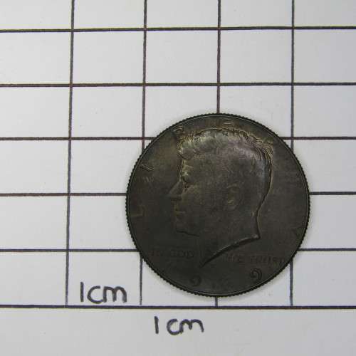 USA Kennedy half dollar 1969 toned black - uncirculated