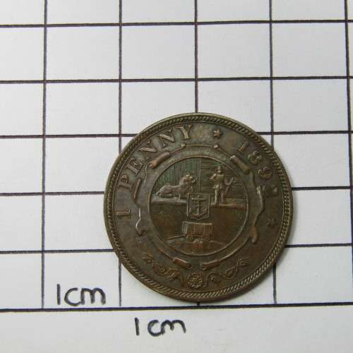 ZAR Paul Kruger penny 1892 XF