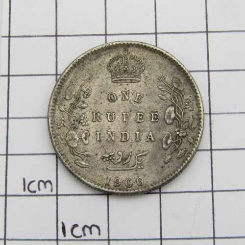 1906 One rupee British - India XF+