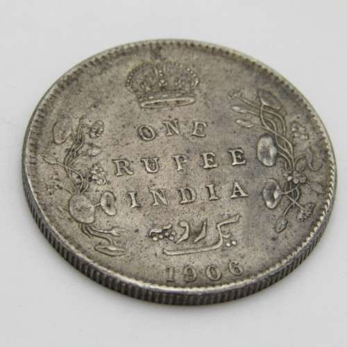 1906 One rupee British - India XF+