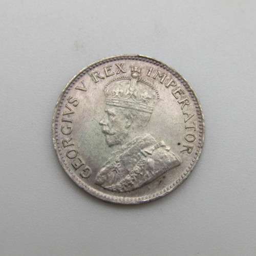 1923 South Africa tickey 3d AU+ with mint lustre