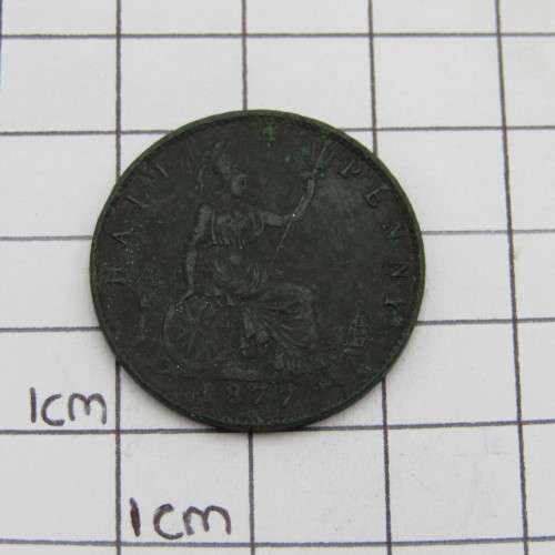 1877 half penny - Great Britain