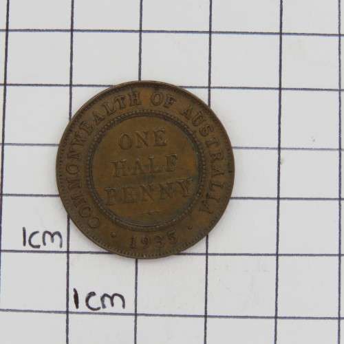 Australia 1935 half penny - XF