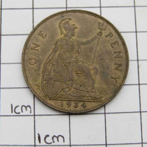 1934 Penny AU+ - Great Britain