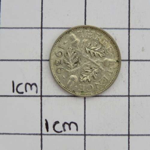 Great Britain 1936 Three pence - AU Silver