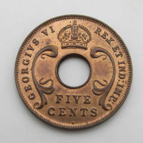 East Africa 1937 H 5 cent - Brilliant condition