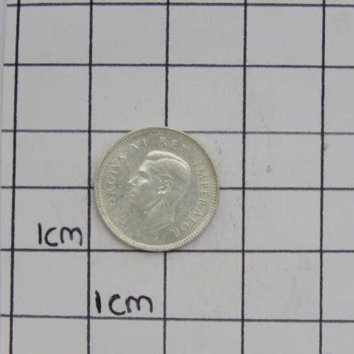 South Africa 1943 tickey 3d uncirculated with high 4