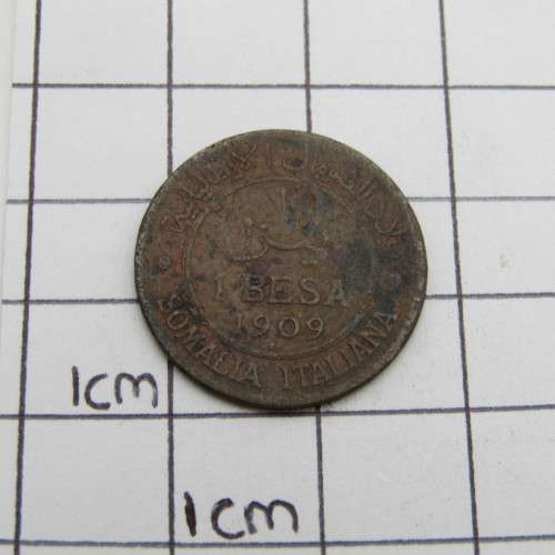 Italian Somaliland 1909 one Besa