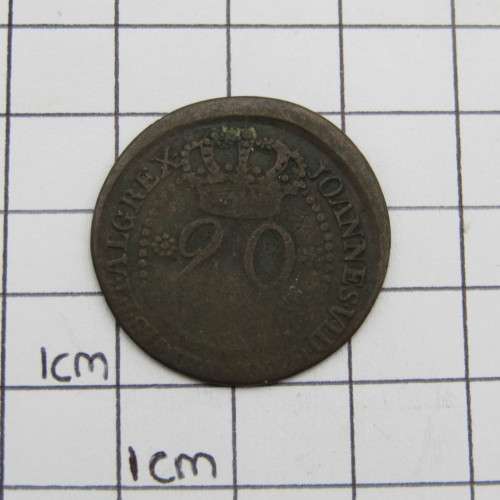 Portugal 1800 copper 20 Reis Joannes