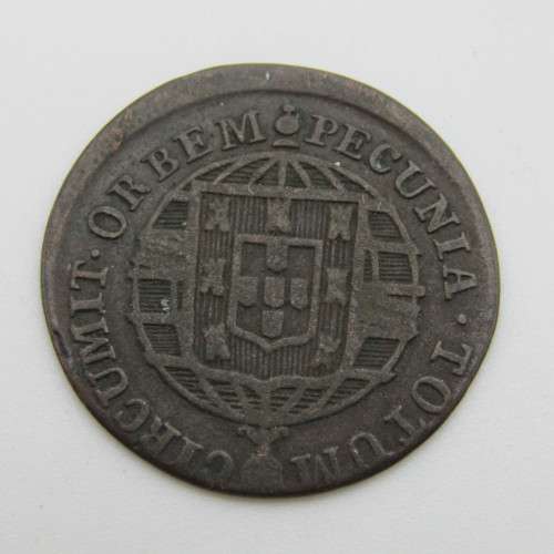 Portugal 1800 copper 20 Reis Joannes