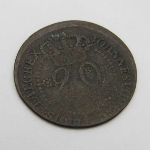 Portugal 1800 copper 20 Reis Joannes