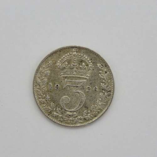 Great Britain 1926 silver 3d - AU +