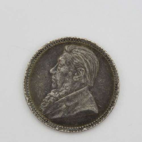 ZAR Paul Kruger 1893 six pence VF+ - hairlines visible