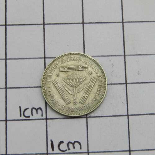 South Africa 1926 tickey 3 VF + or better