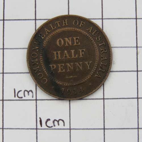 Australia 1914 H half penny VF+