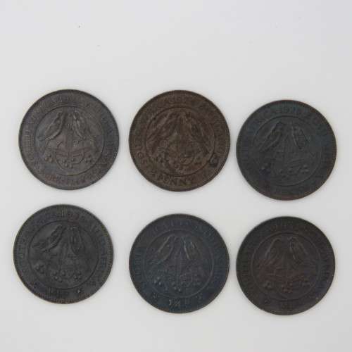 Set of scarce South Africa farthings 1923/1928/1935 - uncirculated 1924 - used 1931/1932