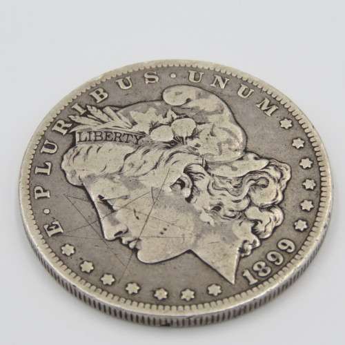 USA 1899 Silver dollar - 0 Mintmark. Fine plus