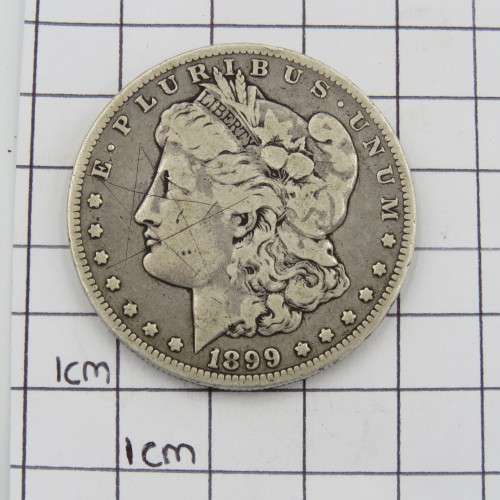 USA 1899 Silver dollar - 0 Mintmark. Fine plus