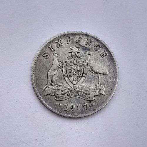 Australia 1917 sixpence VF