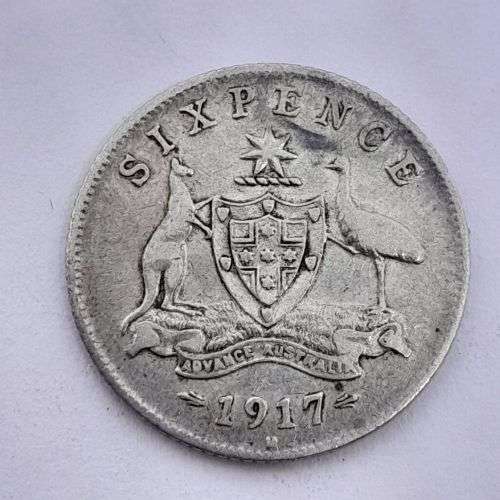 Australia 1917 sixpence VF